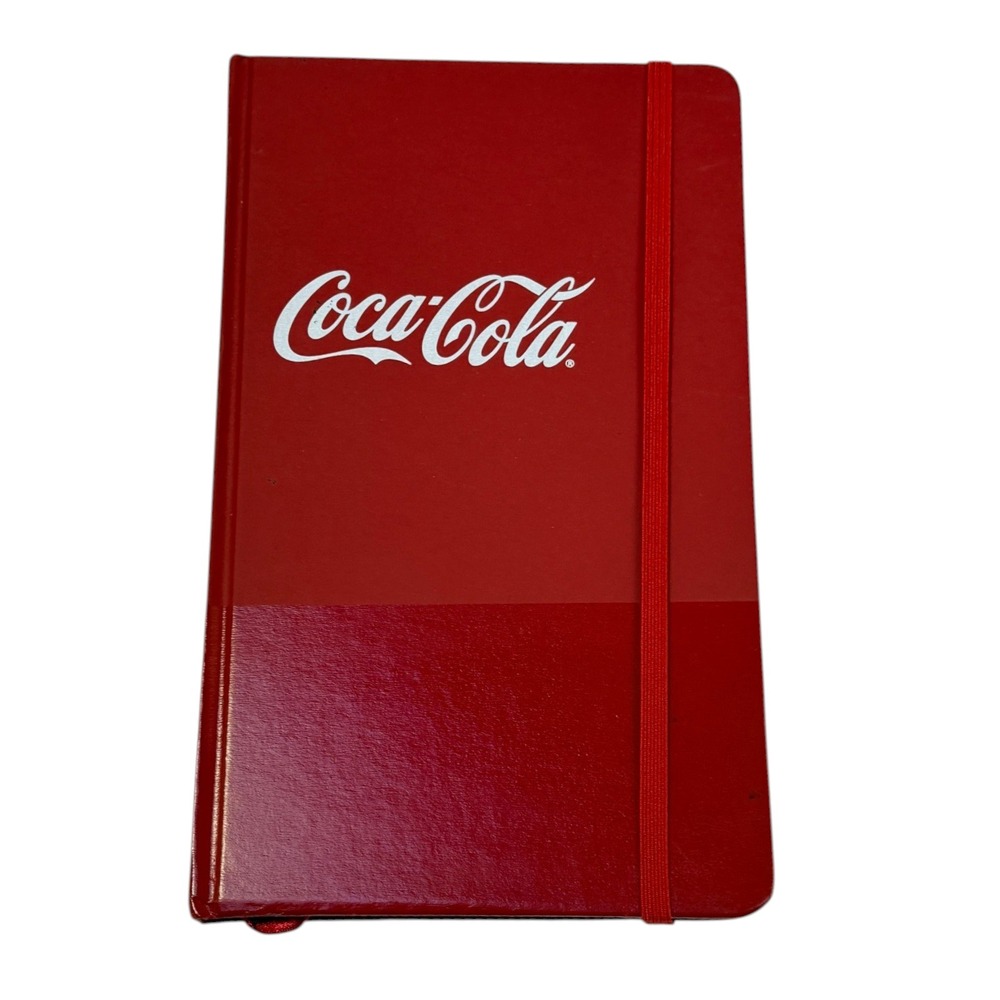 Coca-Cola Journal Red Hardcover Elastic Closure incl Ribbon Notebook